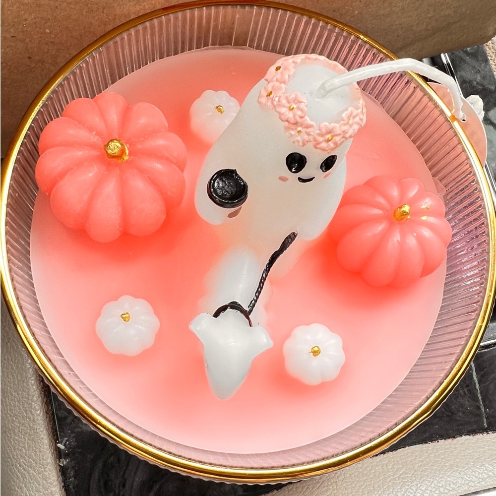 Ghost Walking Dog Halloween Candle